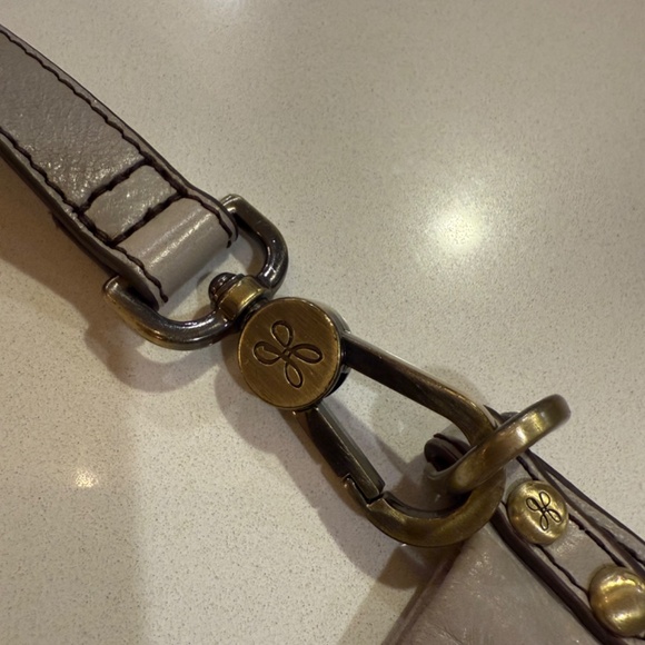 Hobo Gray Leather Crossbody Bag - Picture 5 of 8